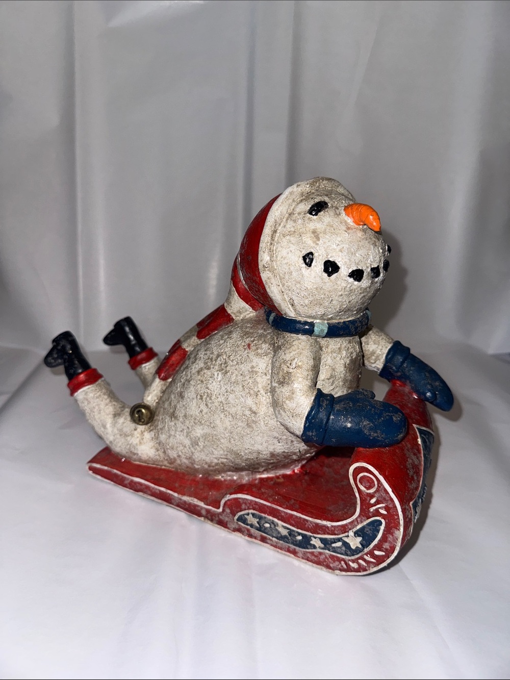 Rare Paul Gordon Willy's Last Ride Snowman Sled